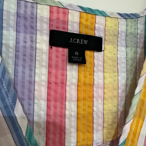 JCREW Multicolor Striped Wrap Dress EUC - Picture 3 of 4